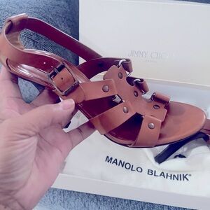 Jimmy Choo’s  Paisley Nudepat sandals